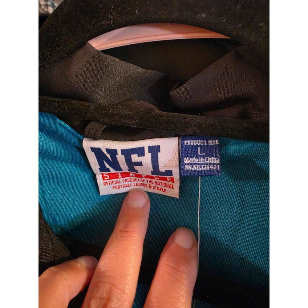 NFL x Staple Miami Dolphins Coaches Jacket Black Mens Large Go Fins Pigeon New - Picture 2 of 5